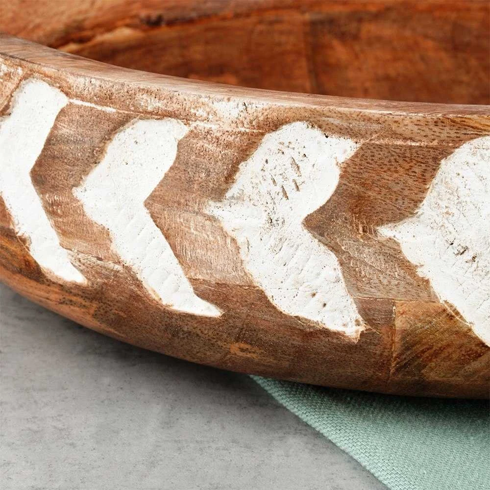 Vilde Natūralus medinis dubuo 30,5 cm 2,5 L iš mangų medienos
