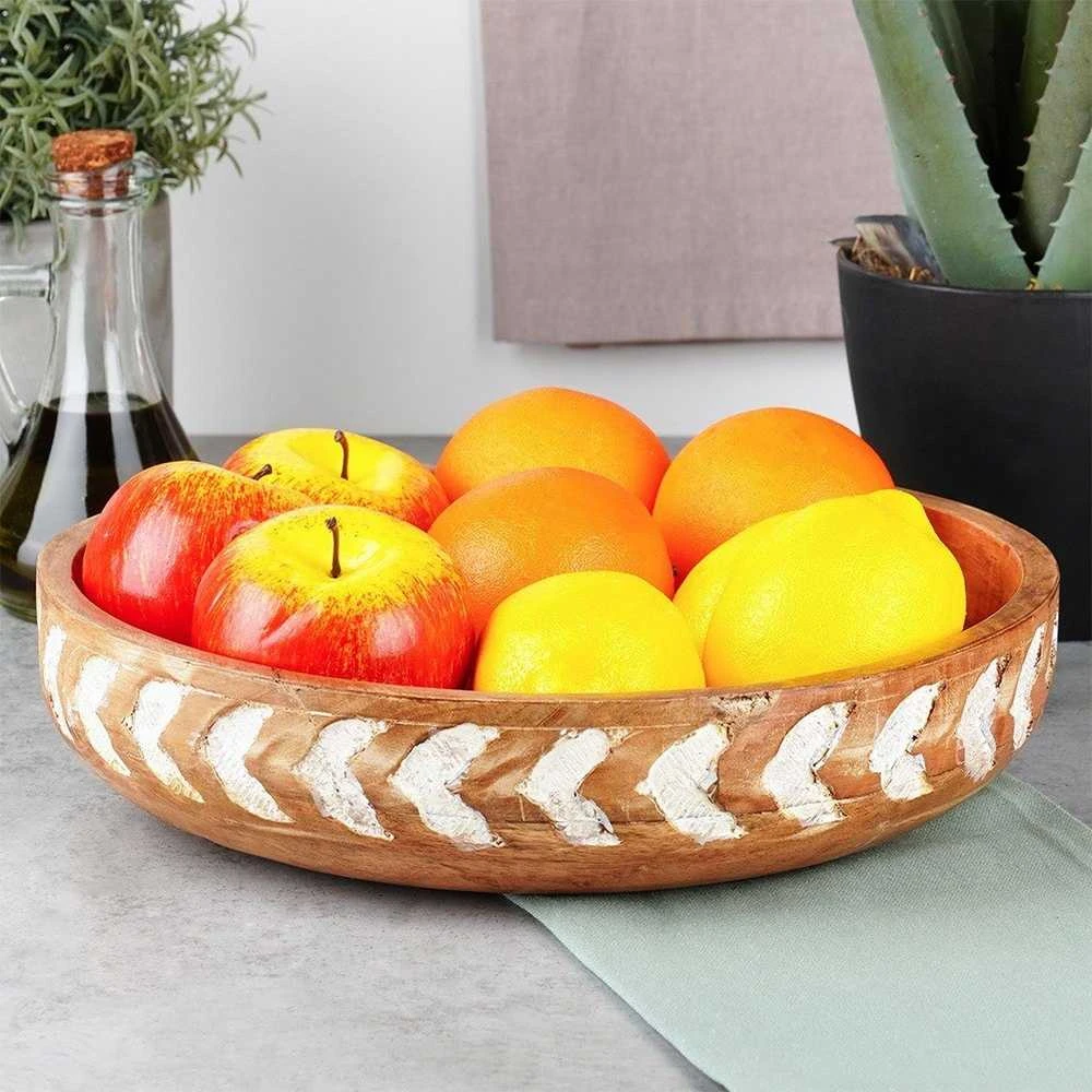 Vilde Natūralus medinis dubuo 30,5 cm 2,5 L iš mangų medienos