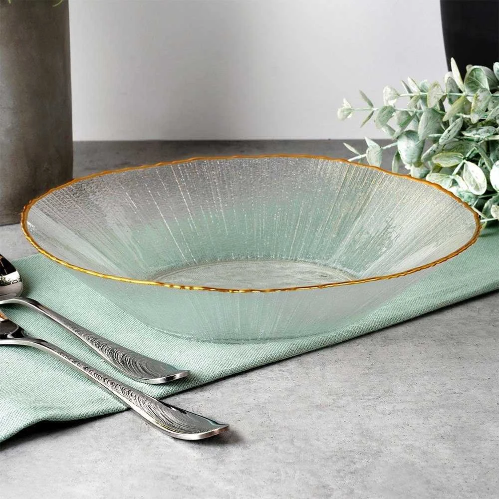 Home Styling Collection Stiklo salotinė 500 ml, auksinė 20,5 cm