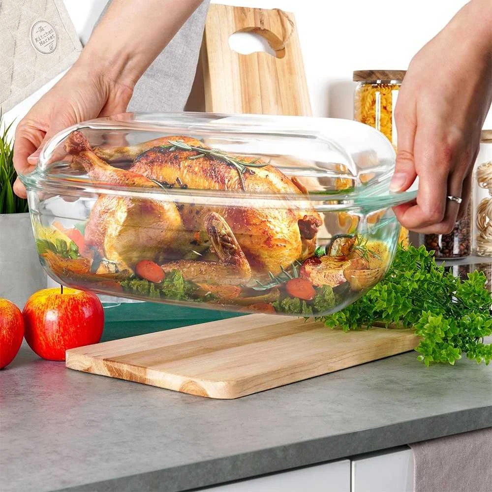 Kepimo ir troškinimo indų rinkinys Vilde 3 l + 1,5 l stiklinis