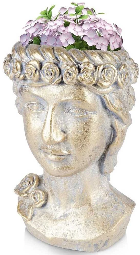 Vilde Auksinis gėlių vazonas, graikų stiliaus, 33 cm