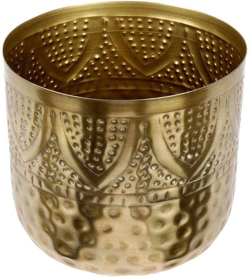 Vilde Metalinis gėlių vazonas auksinis 19x18 cm
