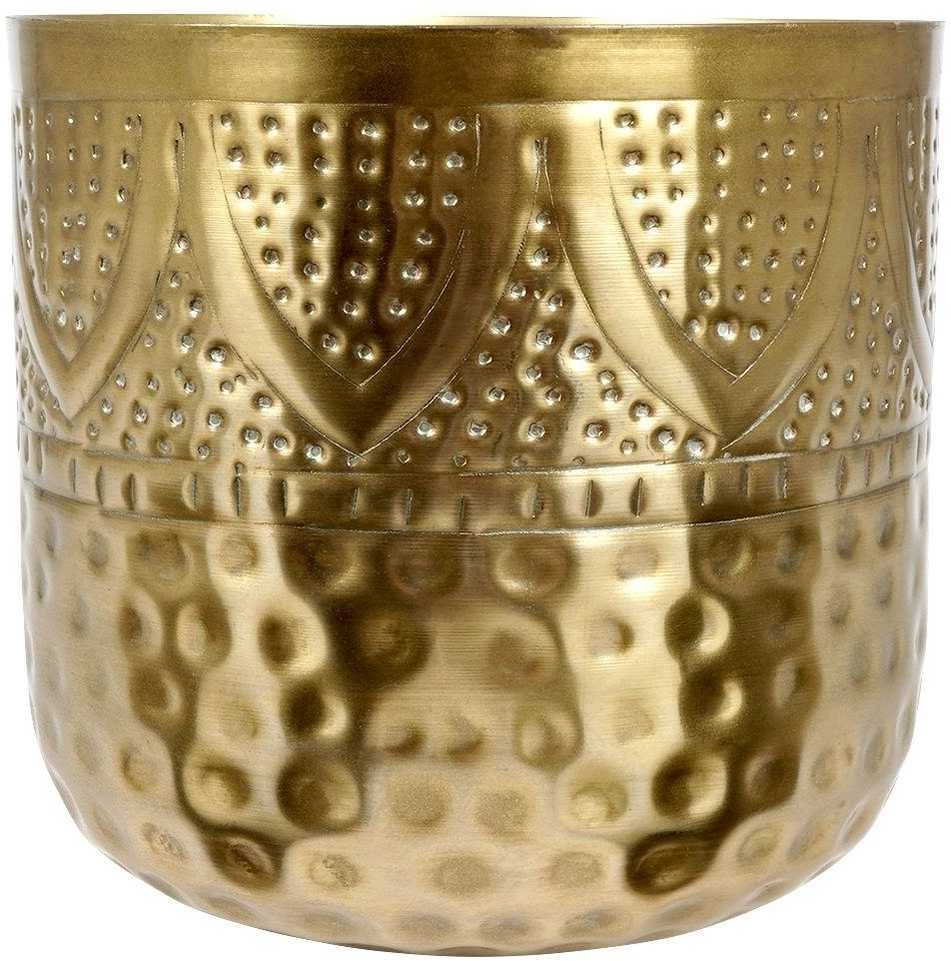 Vilde Metalinis gėlių vazonas auksinis 19x18 cm