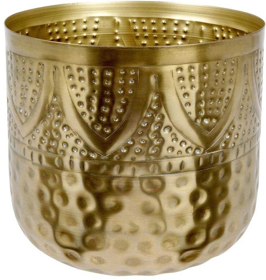 Vilde Metalinis gėlių vazonas auksinis 19x18 cm