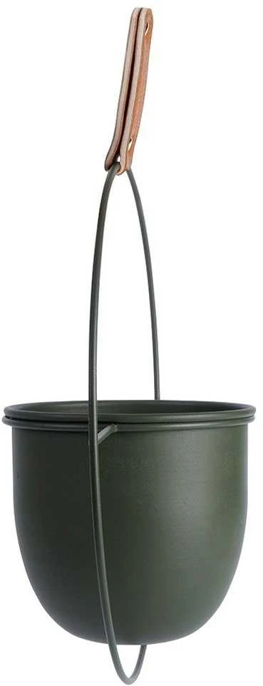 Home Styling Collection Kabantis vazonas 30 cm Metalinis Žalias
