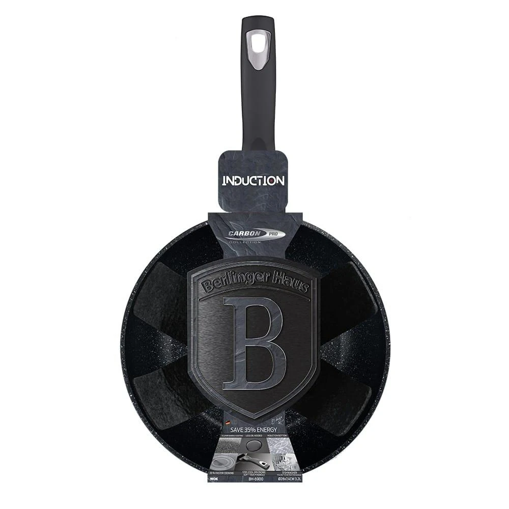 PAN WOK GRANITE 28cm BERLINGER HAUS METALLIC LINE CARBON PRO BH-6900