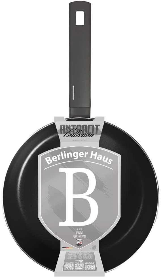 Keptuvė Berlinger Haus WOK PATELNIA FLIP TYTANOWA 26cm BH-8119 ANTRACIT