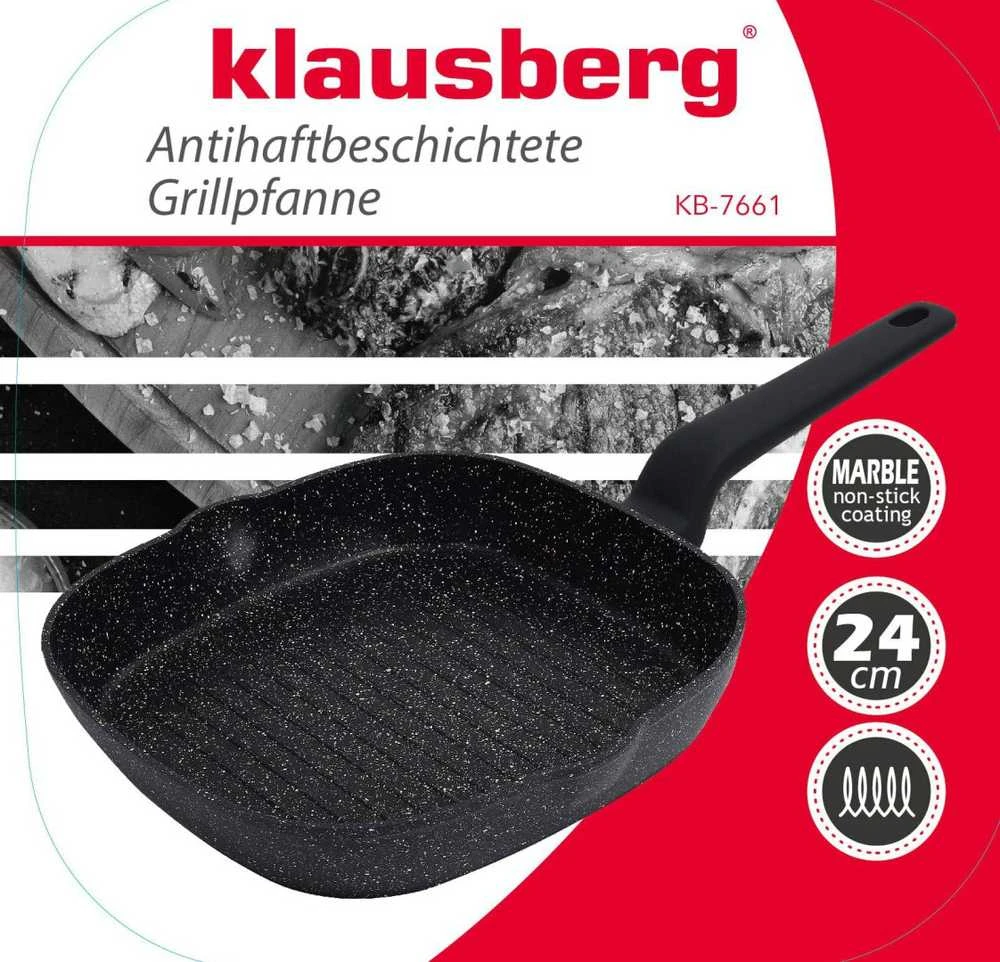 Keptuvė Keptuvė, juodo marmuro, 24 cm skersmens, Klausberg
