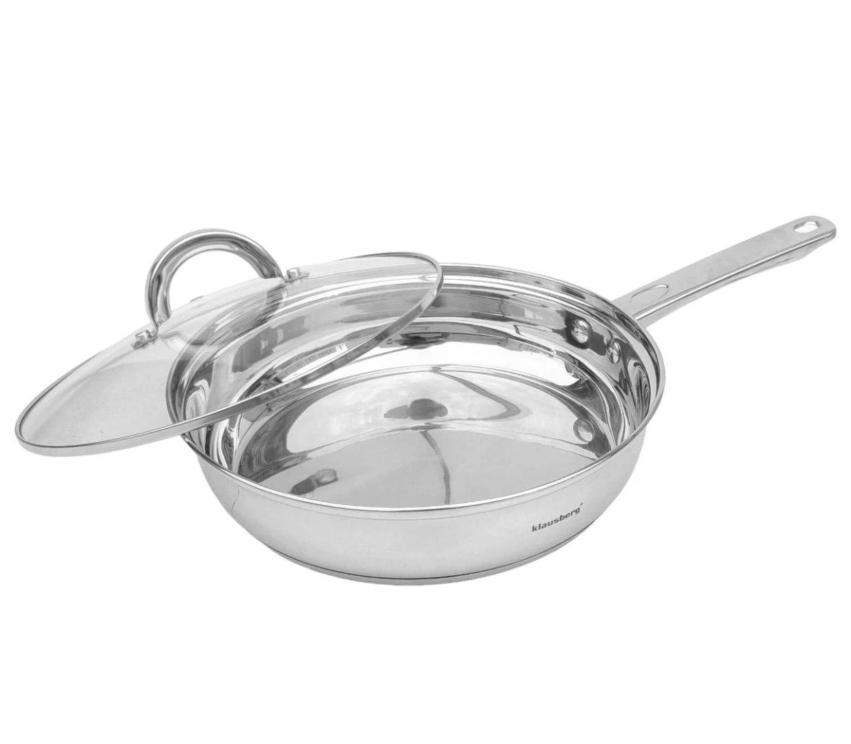 Keptuvė Keptuvė su kiaušinių įdėklu, stikliniu dangčiu, 24 cm skersmens, Klausberg