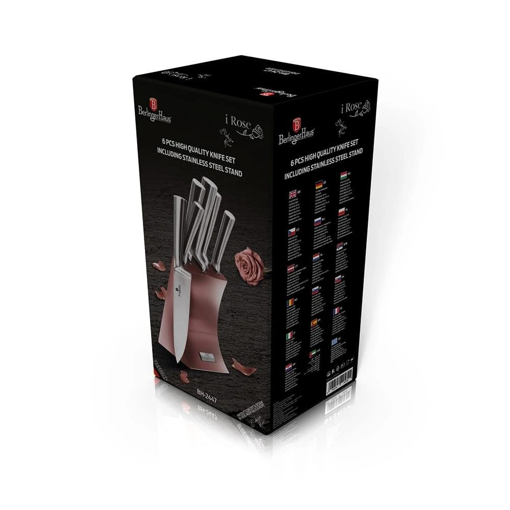 Berlinger Haus PEILIŲ RINKINYS 6 ELE. BERLINGER HAUS ROSE GOLD BH-2447