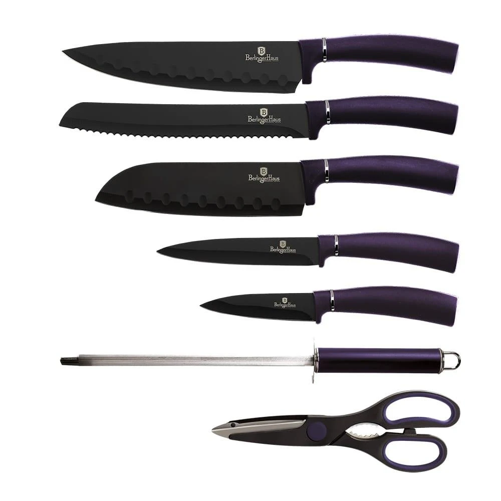 Berlinger Haus Peilių rinkinys 8 vnt Berlingerhaus Metallic Line Royal Violetinė Edition I BH/2560