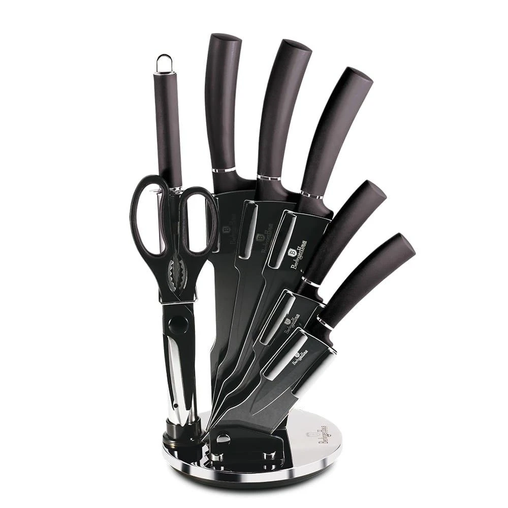 PEILIŲ RINKINYS STOVĖJE 8 VNT. BERLINGER HAUS METALLIC LINE Carbon Pro BH-2685