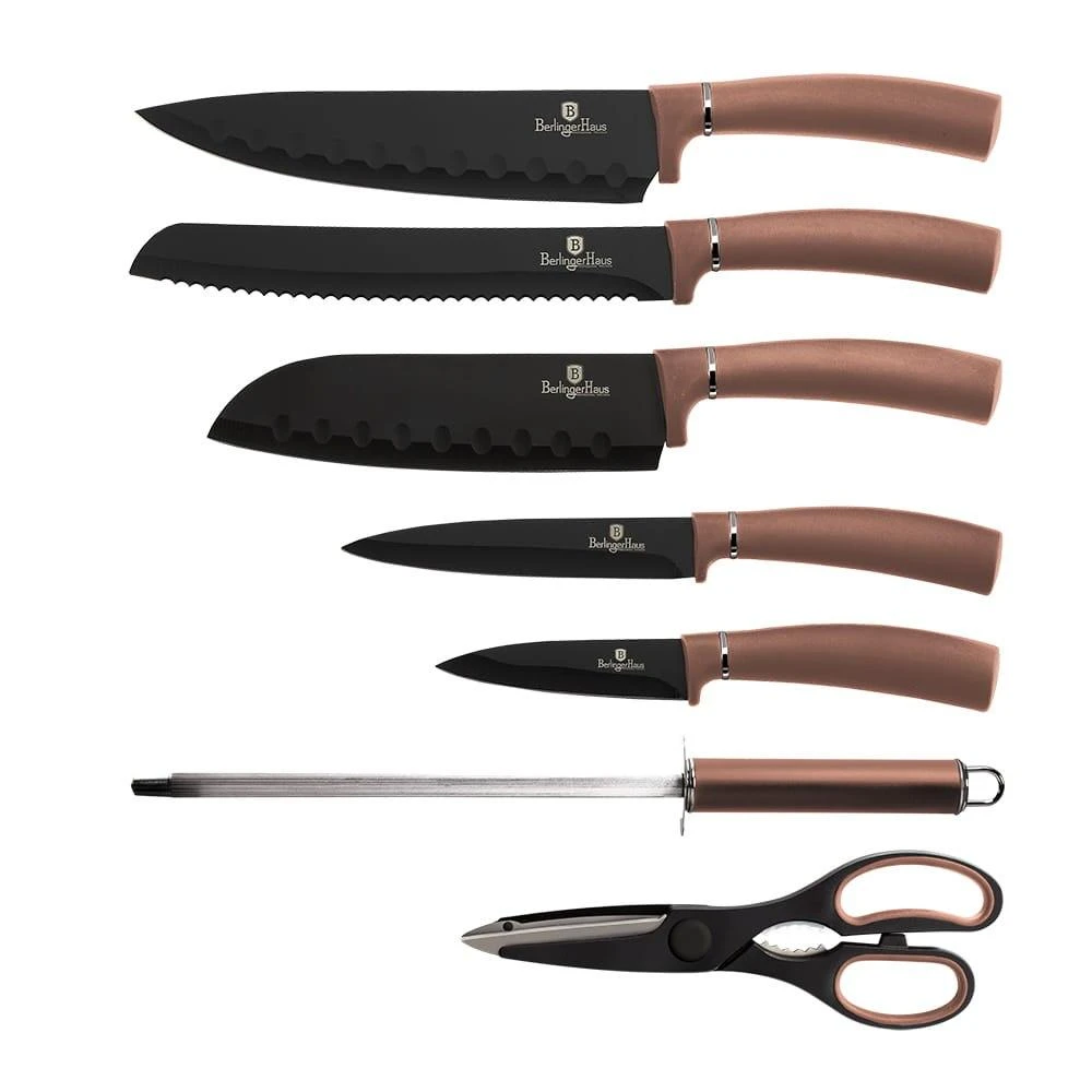 Berlinger Haus Peilių rinkinys (8 dalių) Metallic Line Rose Gold Edition | BH/2561