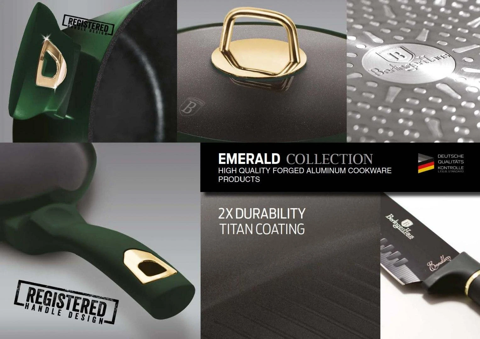 Berlinger Haus Peilių rinkinys 8 vnt. Berlingerhaus Emerald Collection | BH/2563