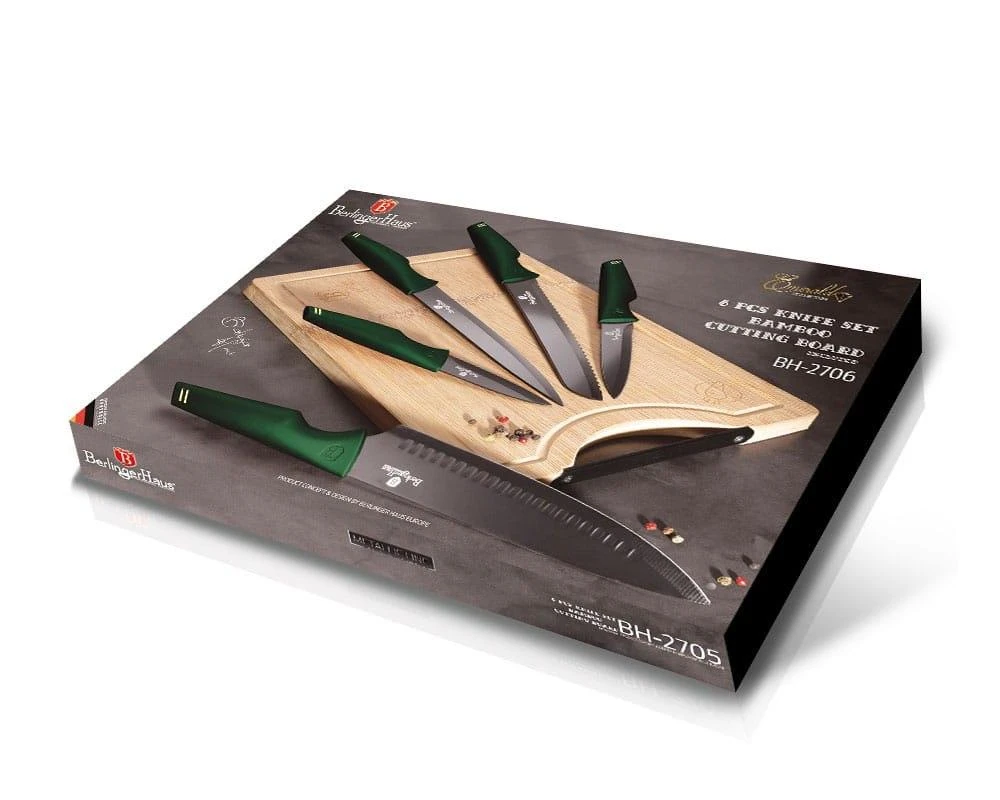 PEILIŲ RINKINYS SU SĖDYNĖMIS 6 dalių BERLINGER HAUS EMERALD LINE BH-2706