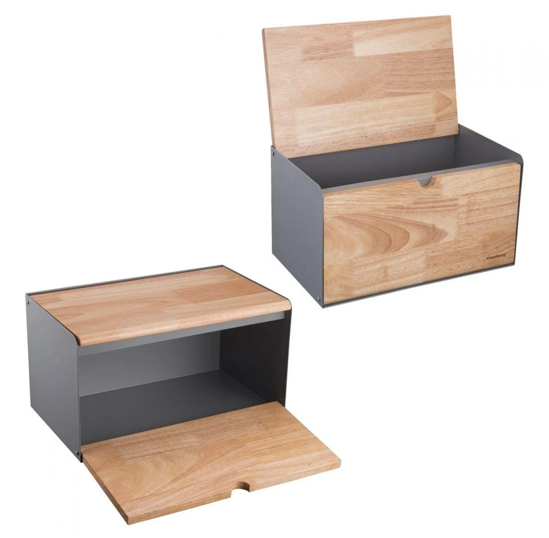 KLAUSBERG pleninė ir medinė duonos dėžutė KB-7395