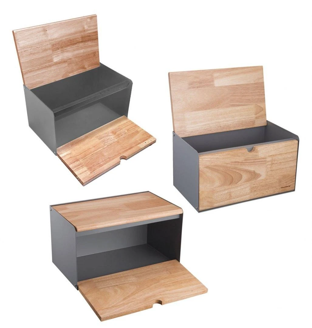 KLAUSBERG pleninė ir medinė duonos dėžutė KB-7395