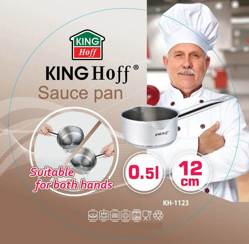 King Hoff Kaistuvas Puodas, plieno, 12 cm skersmens, 0,5 l talpos, „Kinghoff“