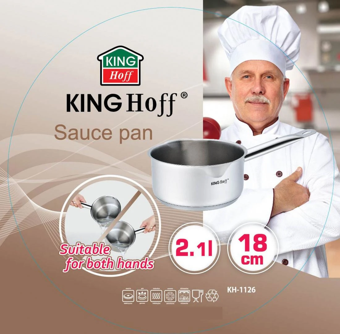 King Hoff Kaistuvas Puodas, plieno, skersmuo 18 cm, 2,1 l, kinghoff