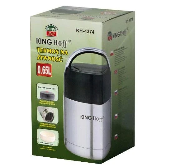 King Hoff Maisto termosas 0,65 l, „Kinghoff“ plienas
