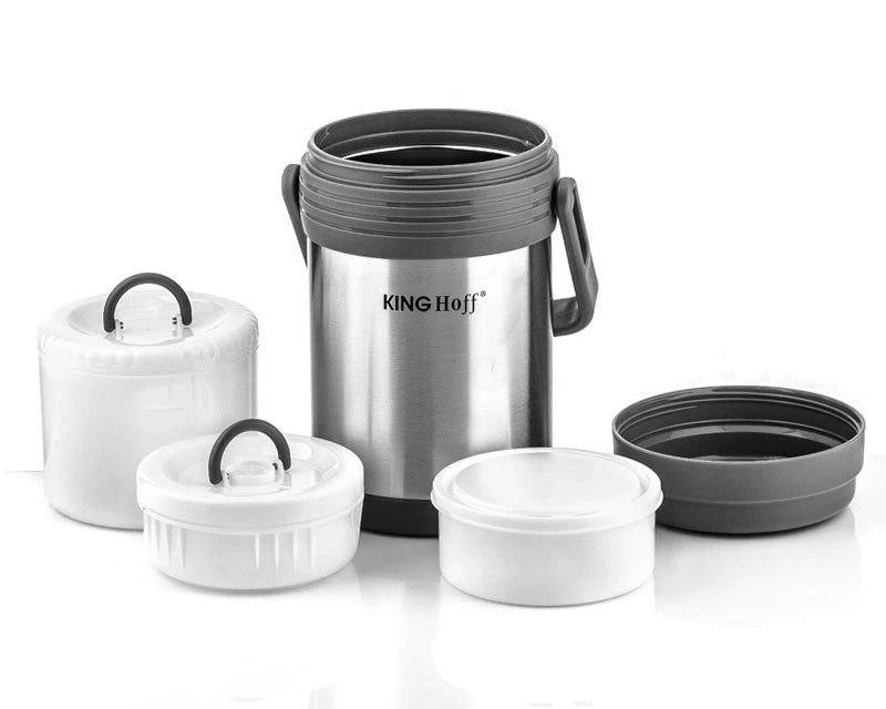 King Hoff TERMOSAS KINGHOFF 1,5L + 3 DĖŽUTĖS KH-4075