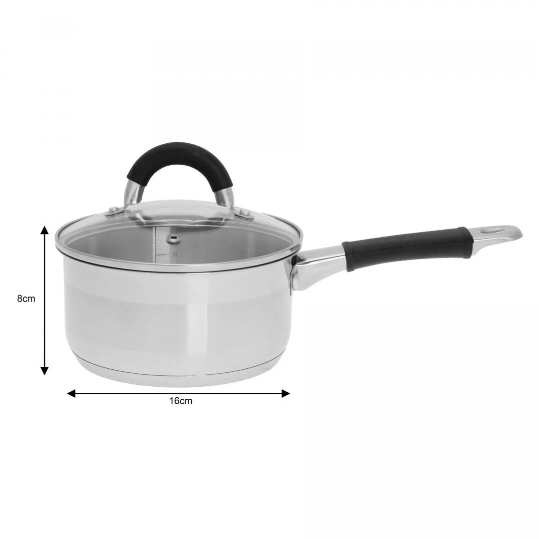 King Hoff Kaistuvas Puodas su dangčiu, plieno, 16 cm skersmens, 1,5 l talpos, „Kinghoff“
