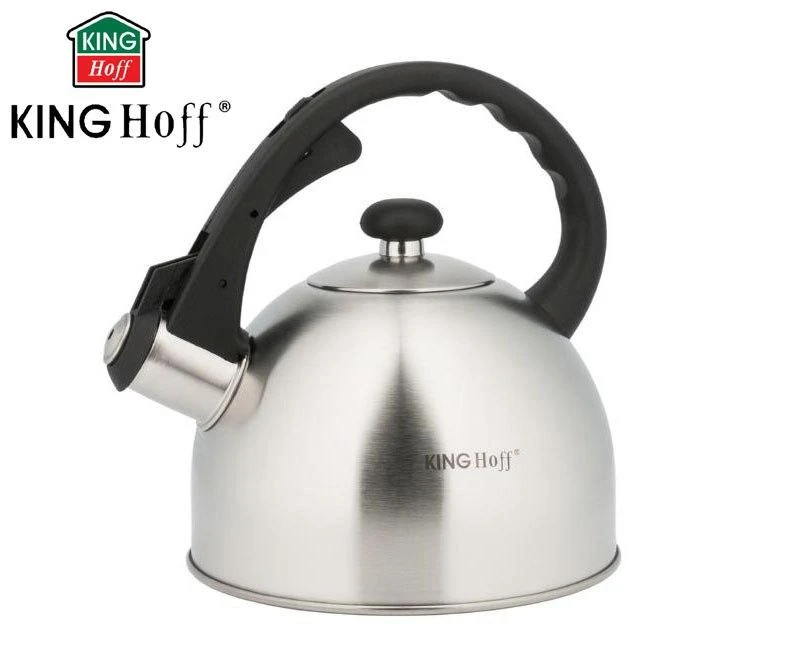 King Hoff nerūdijančio plieno virdulys 1,5L su juoda rankena