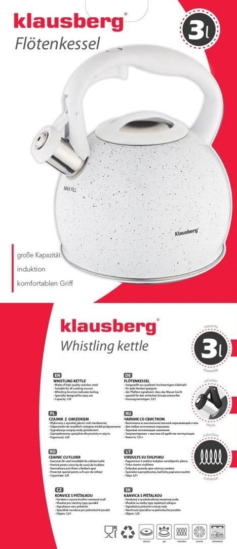 Klausberg virdulys, 3 litrų, marmuro rašto