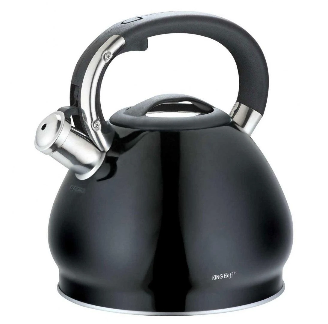 Juodas 3,4 l talpos metalinis virdulys
