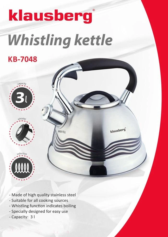 Virdulys, Tradicinis virdulys 2,7 l, nerūdijančio plieno Klausberg