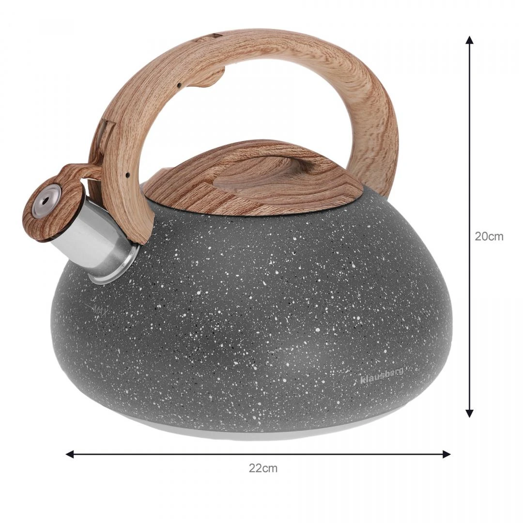 Virdulys, Tradicinis virdulys 2,7 l, pilkas marmuras Klausberg