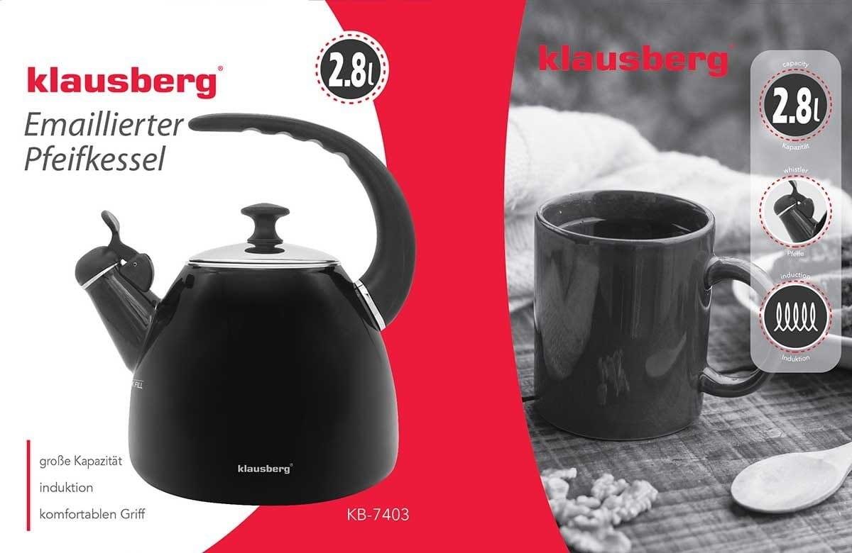 Virdulys tradycyjny, emaliowany 2,8l juoda klausberg