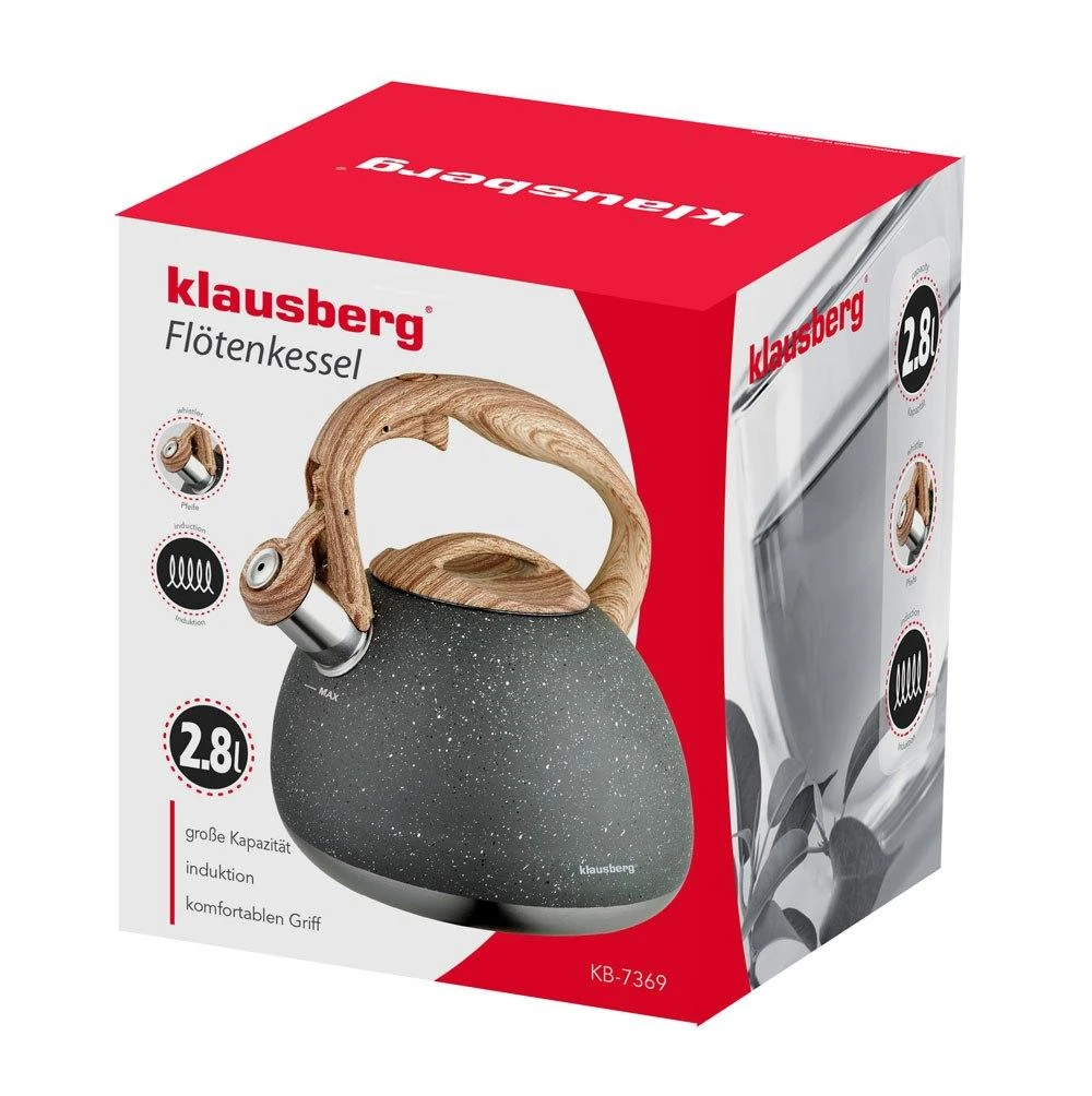Virdulys, Tradicinis virdulys, 2,8 l, pilkas marmuras, Klausberg