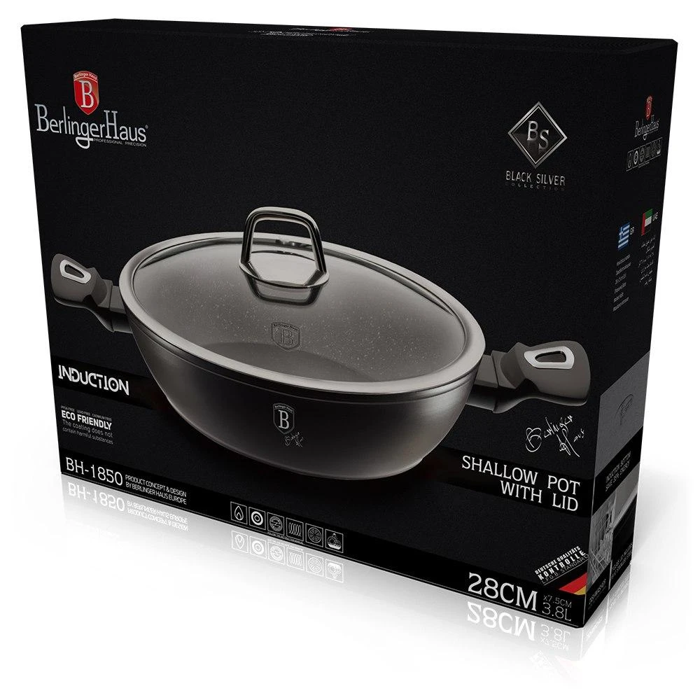 Berlinger Haus Roaster 28 cm Juodas Sidabrinis Collection BH / 1850 universalus