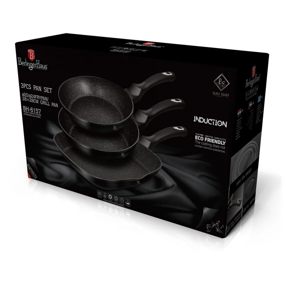 Berlinger Haus wok Metallic Line 20 24 28cm 3vnt.