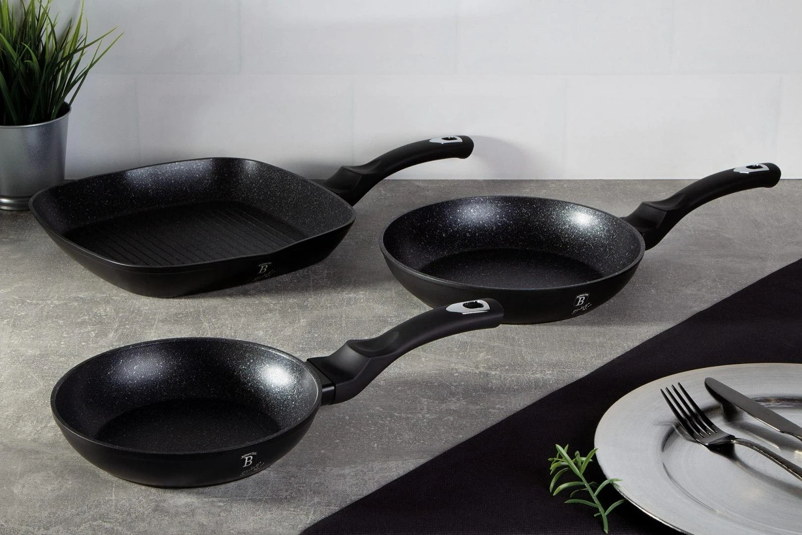 Berlinger Haus wok Metallic Line 20 24 28cm 3vnt.