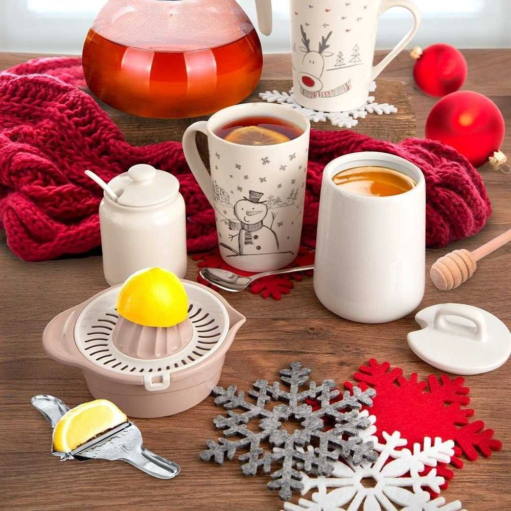 Excellent Houseware Orion vilnoniai padėkliukai puodeliams 13,5 cm 6 vnt.
