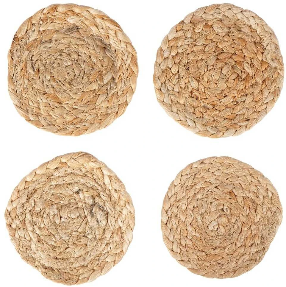 Crafters Home Styling Collection Padėkliukai puodeliams 10 cm, natūralūs, 4 vnt.