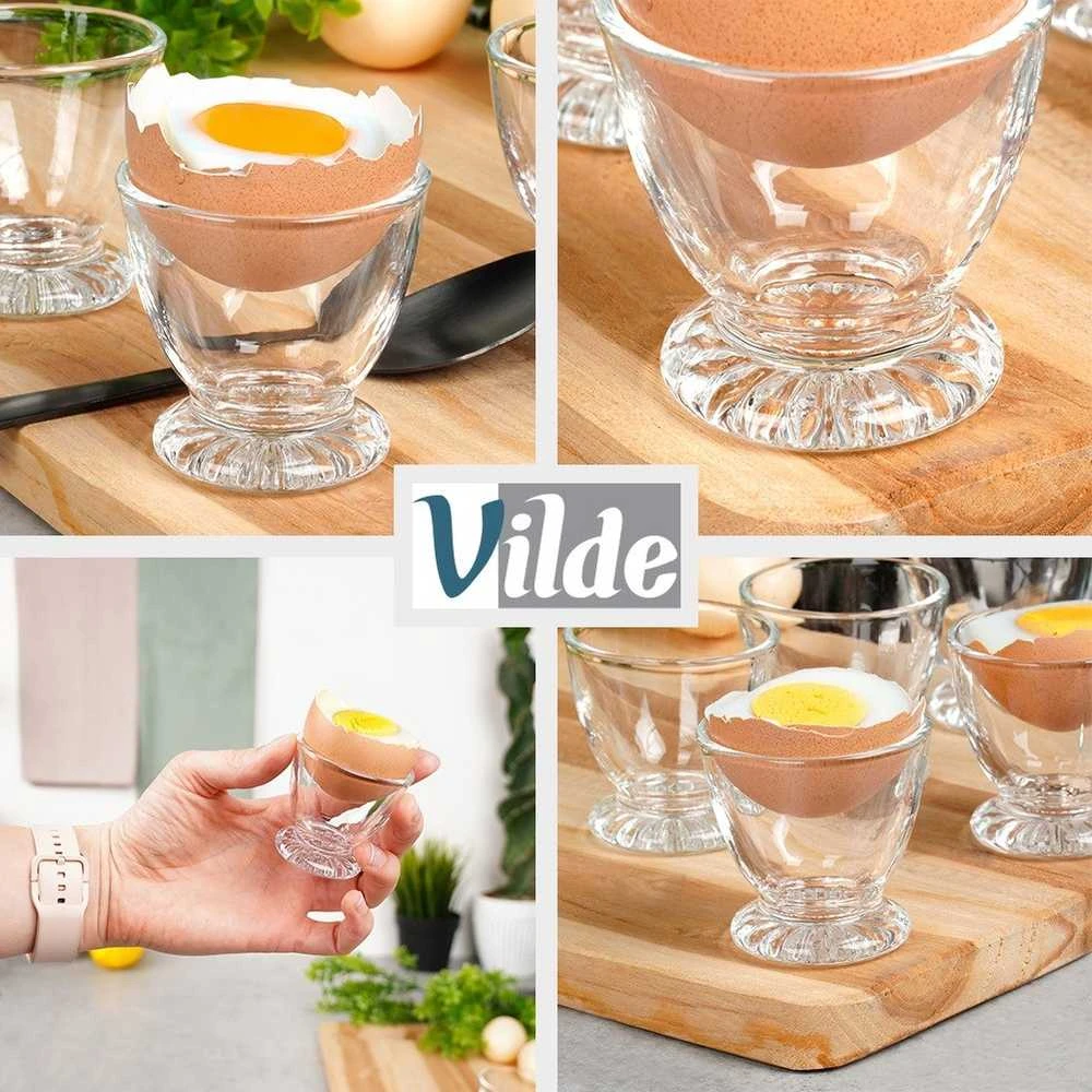 Stiklinės kiaušinių lėkštutės Vilde, 6 vnt.