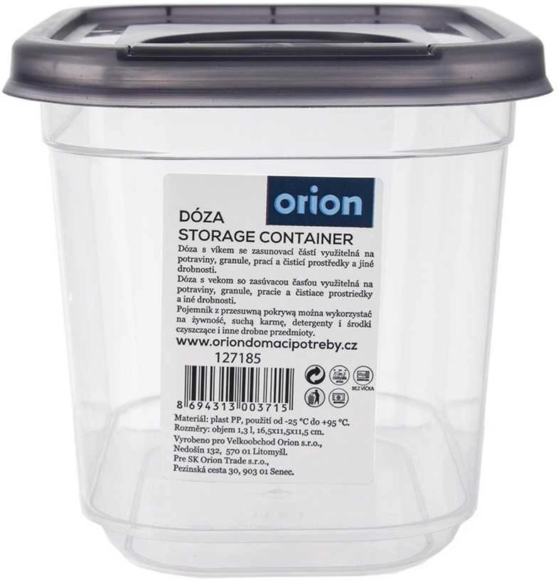 Orion Maisto Saugojimo Talpa su Dozatoriumi 1,3 l Pilka