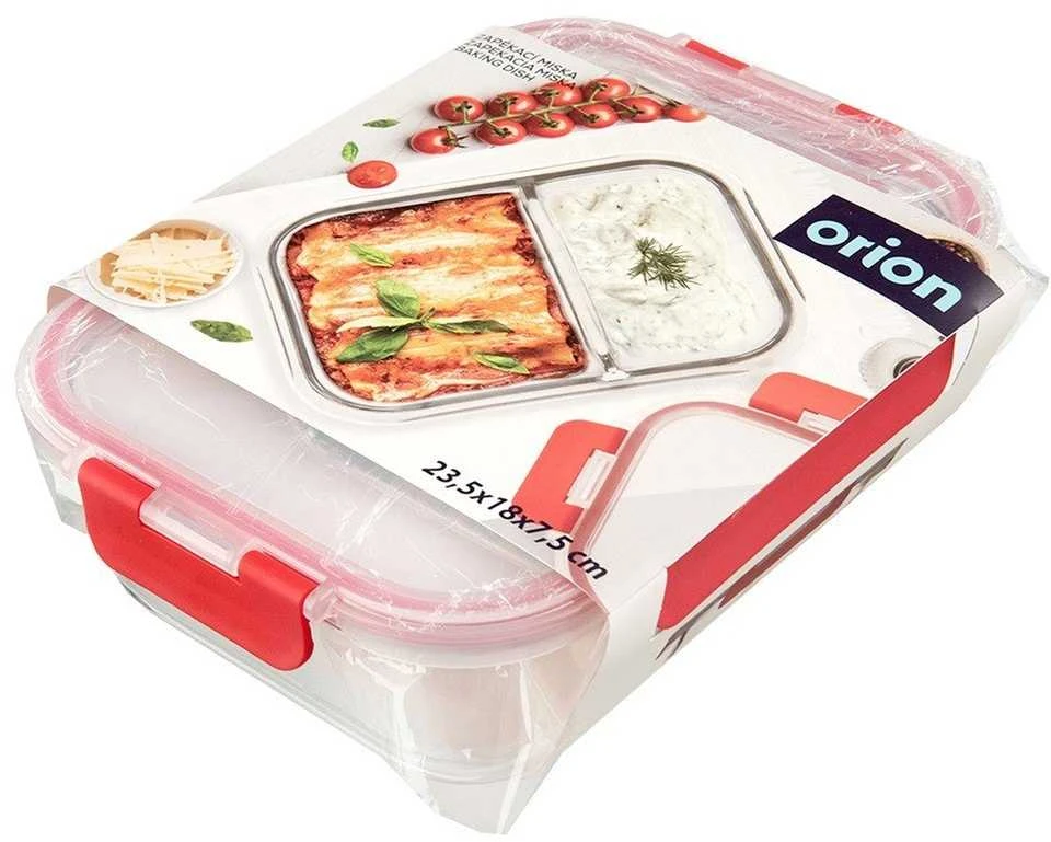 Lumarko Orion Maisto saugojimo indas 1,3 l stikliniame dėkle su skyriumi