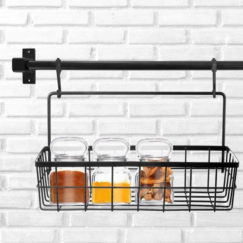 Orion Virtuvės lentyna RADKA 30x10,5x17cm metalinė juoda