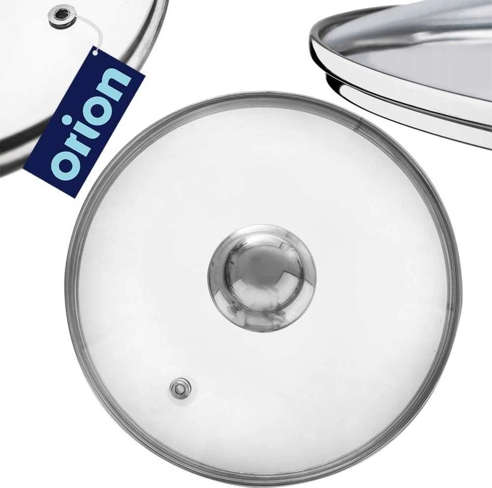 Orion stiklinis puodo dangtis 20 cm - universalus, karščiui atsparus