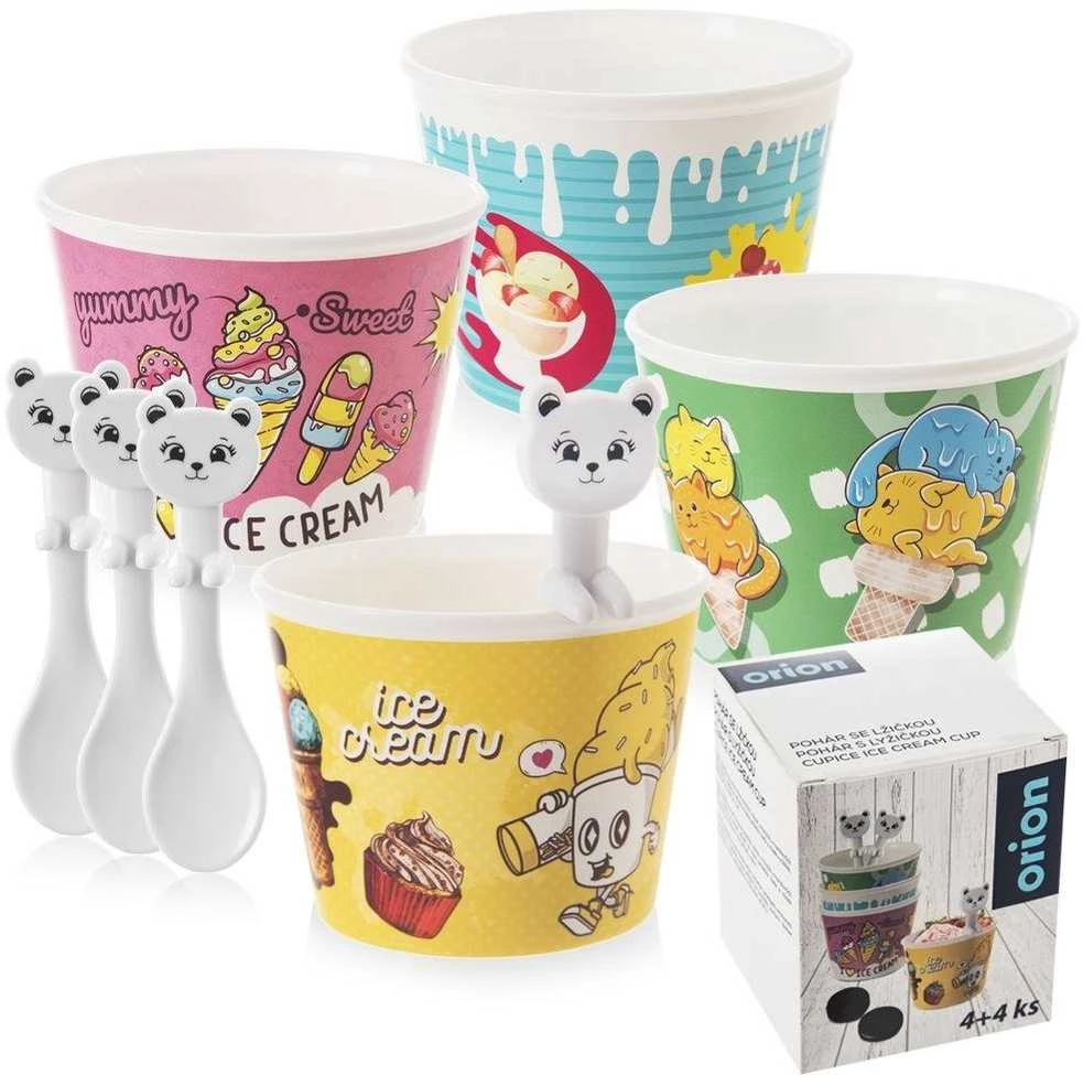 La Cucina Orion Desertiniai Tauriai su Šaukštais 4 vnt. 280 ml