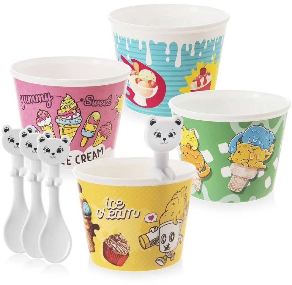 La Cucina Orion Desertiniai Tauriai su Šaukštais 4 vnt. 280 ml