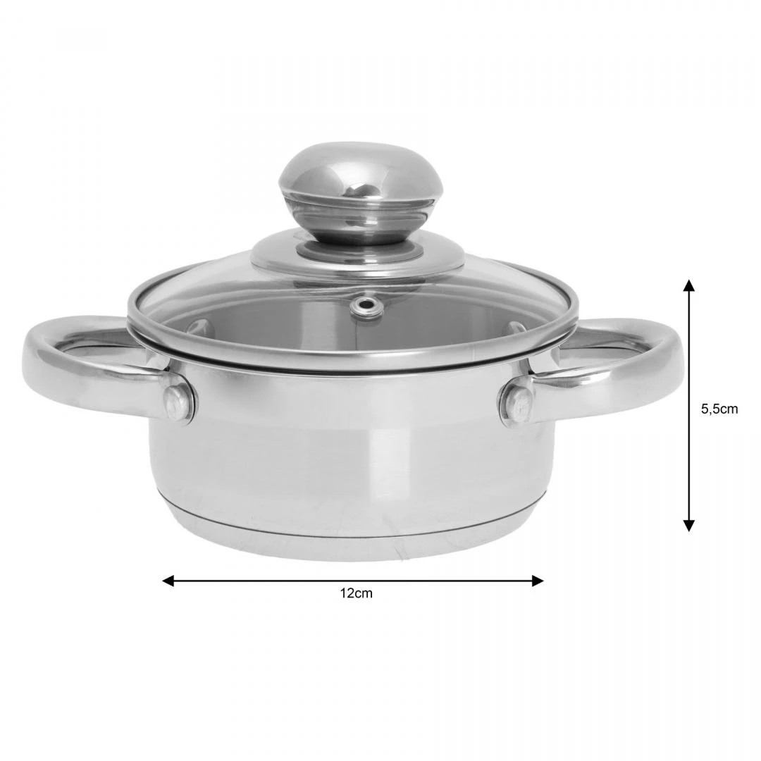 King Hoff Puodas Kinghoff plieno puodas, 12 cm skersmens, 0,5 l talpos