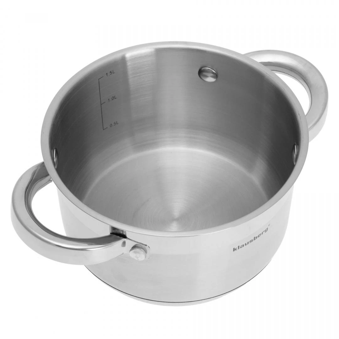 Puodas Plieninis puodas, 16 cm skersmens, 1,8 l, Klausberg