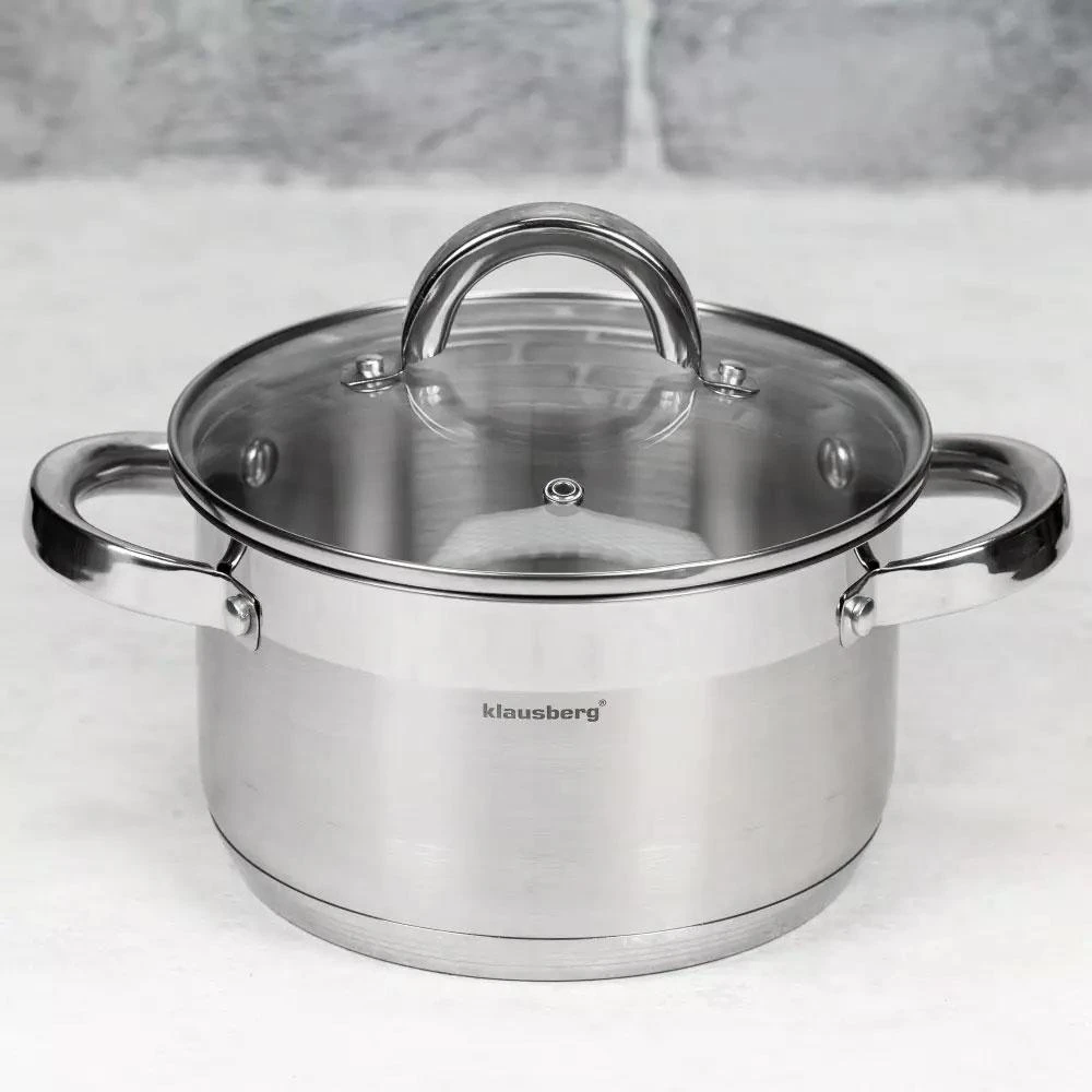 Puodas Plieninis puodas, 16 cm skersmens, 1,8 l, Klausberg