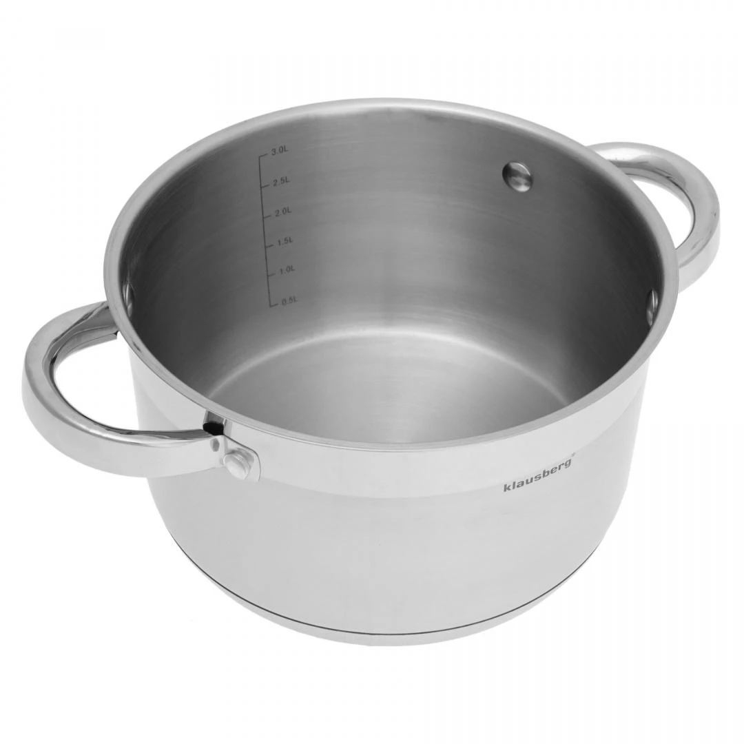 Puodas Plieninis puodas, 20 cm skersmens, 3,5 l, Klausberg