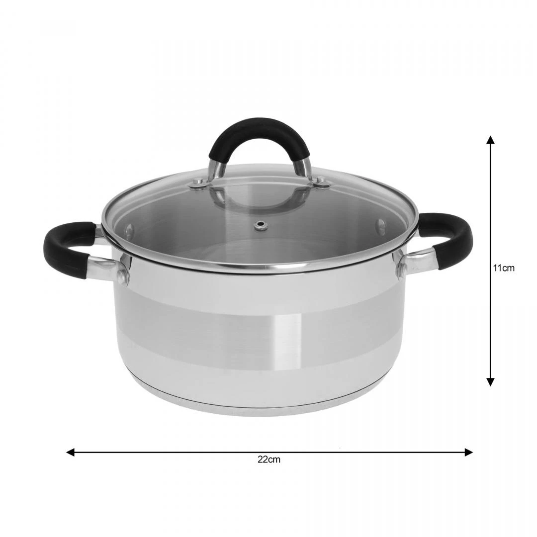 King Hoff Puodas Kinghoff plieno puodas, 22 cm skersmens, 4 l talpos